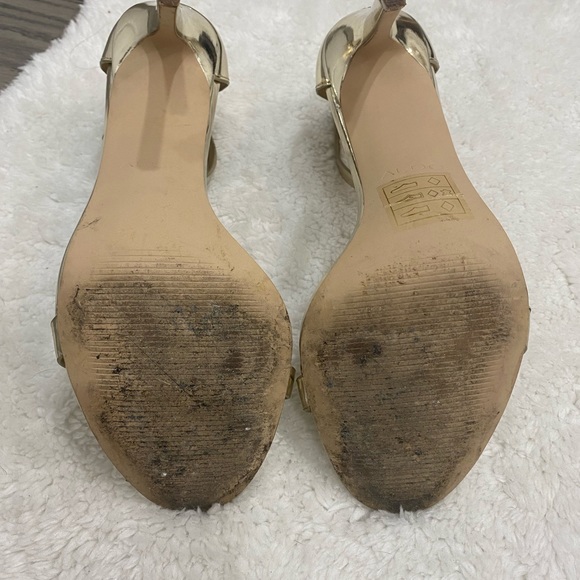 Gold Metallic Strappy Heels - Picture 5 of 6